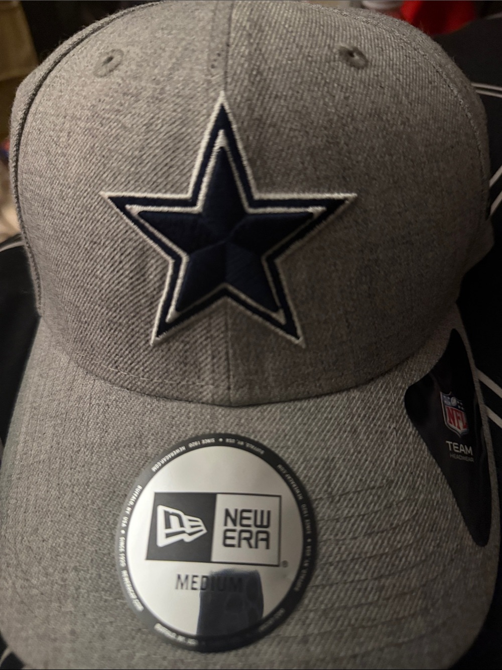New Era Gray and Navy Dallas Cowboys Fitted Cap
